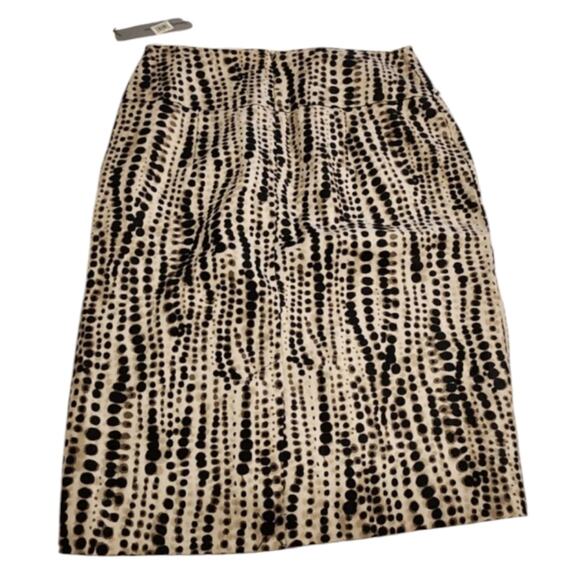 CLASSIQUES Entier silk blend polka dot‎ print pencil skirt size 2 new!!! - Picture 2 of 10